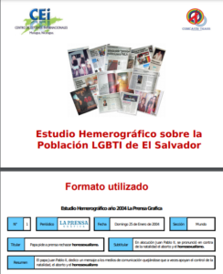 Lee más sobre el artículo Estudio Hemerográfico sobre la población LGTBI de El Salvador