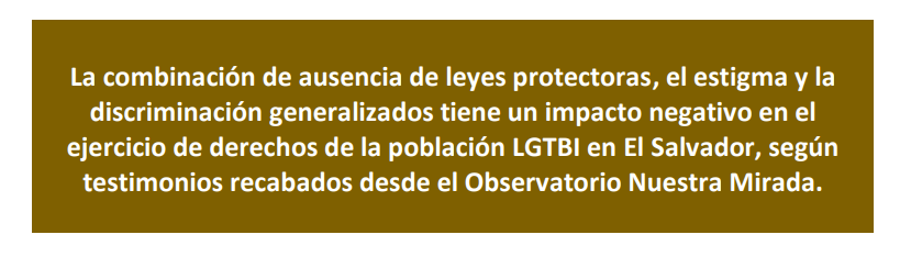 Lee más sobre el artículo Testimonios del impacto de la falta de un marco legal protector en el  derechos de personas LGTBI