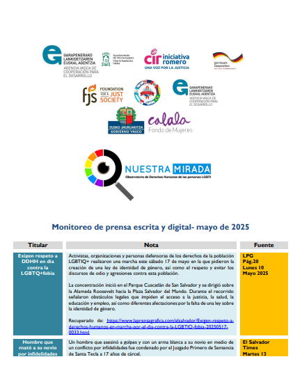 Lee más sobre el artículo Monitoreo población LGBTI Mayo 2025