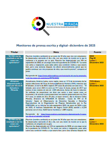 Lee más sobre el artículo Monitoreo de población LGTBI Diciembre 2025