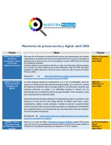 Lee más sobre el artículo Monitoreo de población LGTBI Abril 2026